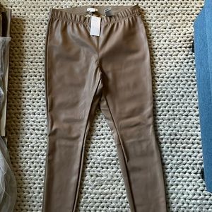 H&M faux leather leggings size 16